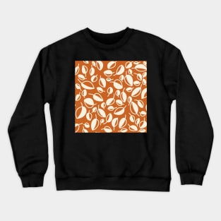 Simple Leaves on Orange Crewneck Sweatshirt